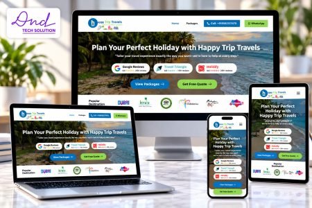 Happy Trip Travels Responsive Mockup