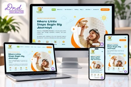 Munchkids Preschool Responsive Website Mockup
