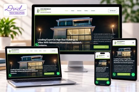 Responsive Construction Website Showcase