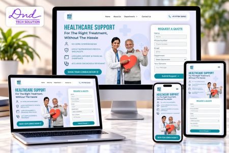 Responsive MedEdge Healthcare Website Mockup